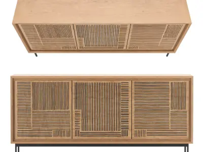 Console table Keenan 70 Credenza Wood 3D model purchase