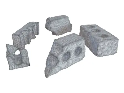 Ultra realistic Old Brick Scan 8k HD  Low-poly 3D model