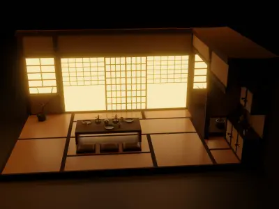Asian Room 3D model