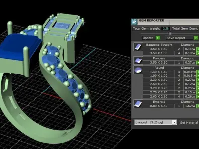 Jewelry ring 368 3D print model