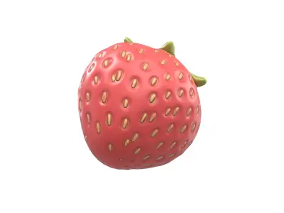 Strawberry v1 001 Low-poly 3D model