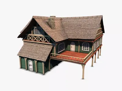 Cottage 06 Low-poly 3D model