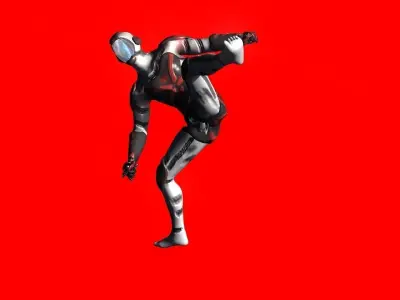 Aox The Cyborg Soldier Low-poly 3D model