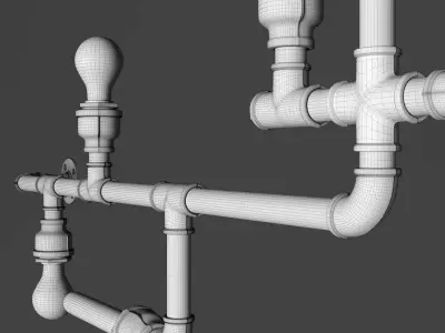 Ideal Lux Plumber PL8 Nero 3D model