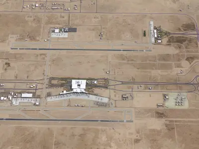 Dammam - King Fahd Airport - DMM Low-poly 3D model