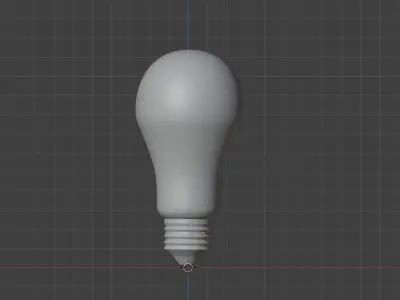 Whit Light Bulb  Free low-poly 3D model
