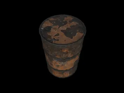 Barrels Pack Low-poly 3D model