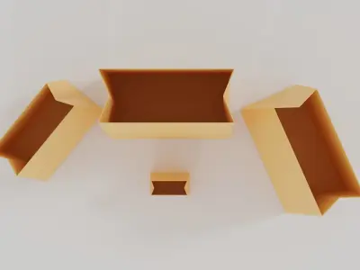 Paper  Bag Low-poly 3D model