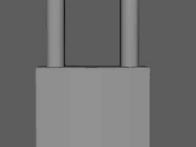 A pair of locks combination lock and normal lock Low-poly 3D model