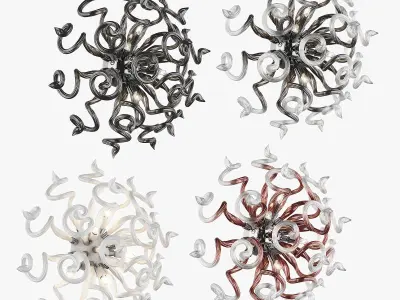 89065y Medusa Lightstar Sconce Chandelier 3D model
