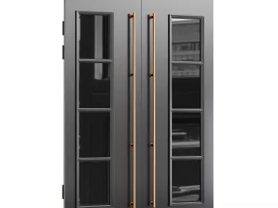 Modern entrance door03 3D model