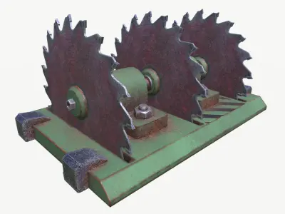 Saw Blade Trap Low-poly 3D model