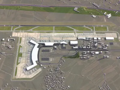 Shenyang - Airport - SHE Low-poly 3D model
