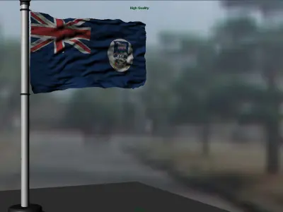 Falkland Islands flag 3D model
