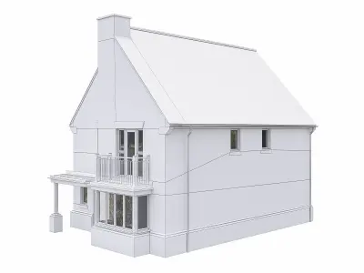 Neighborhood Houses P26 Low-poly 3D model