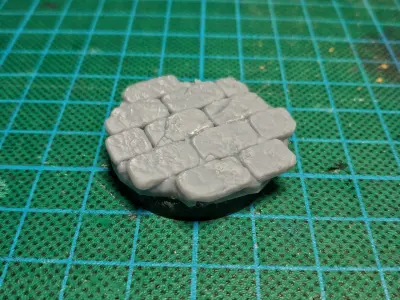 miniature base 32mm stone brick 3D model