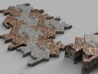 Interlock 1 - cat shape 3D model