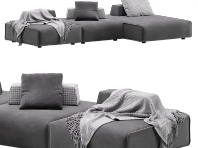 Niveaux Modular Sofa By Lema 3 3D model