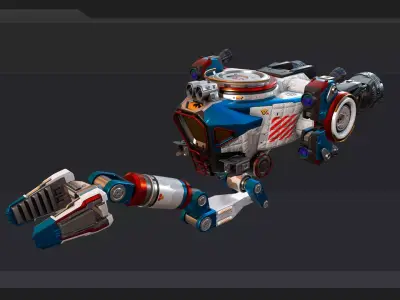 SCARAB Multi purpose Vehicle Spacecraft  Low-poly 3D model