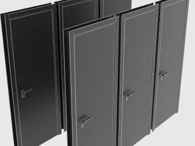 Door set 09 Free 3D model
