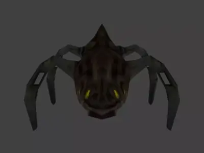 Low poly Insect Alien Low-poly 3D model