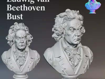 Ludwig van Beethoven Bust 3D print model