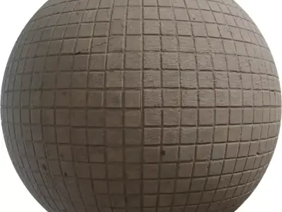 Concrete Sidewalk Grid PBR Texture  Texture