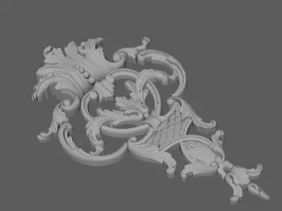 dekor ornate gold leaf 3D model purchase