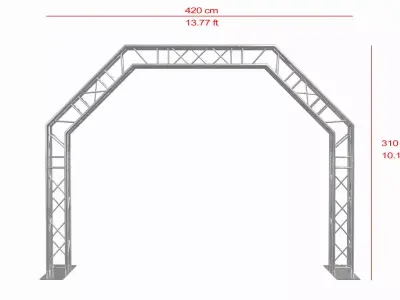 Modular Event Truss Arch System 3D model