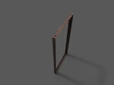 High Quality Low Poly Wooden Window Frame for Game Development Low-poly 3D model