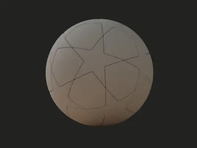 3D Champions League Lighting Ball 3D model