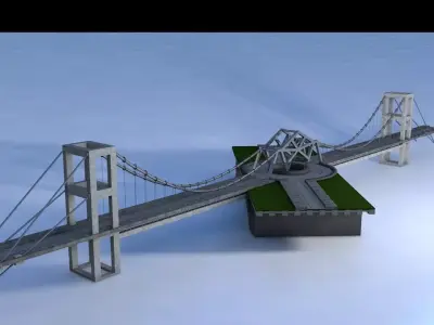 Roundabout bridge 3D model
