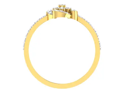 Women Ring Render 3dm STL OBJ FBX Details 3D print model 11