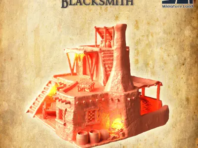 Desert Blacksmith Tabletop Terrain 28 mm 3D print model