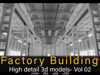 Factory Building- Vol 02- High detail 3d models Low-poly 3D model