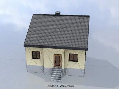Modern single-family house version 2 R Low-poly 3D model