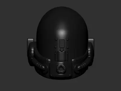 helmet high poly sculpt 3d printable 3D model 4