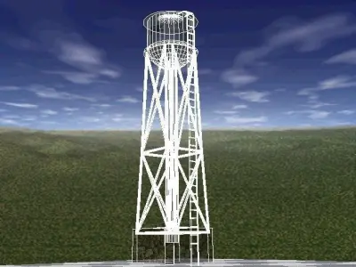 Water Reservoir Textured Low-poly 3D model