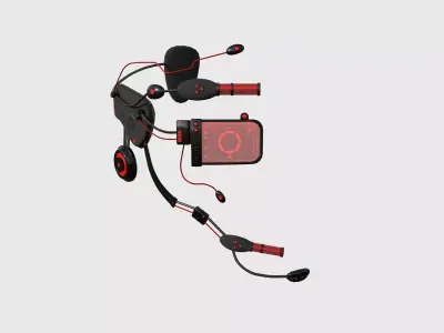 SciFi Glasses E07 Black Red - Character Design Fashion Low-poly 3D model