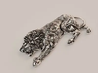 Lion jewelry piece 3D print model