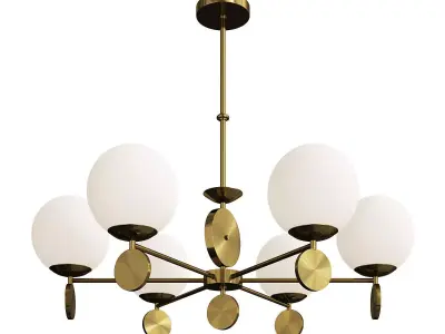  Kyran Chandelier Bronze 6 Low-poly 3D model
