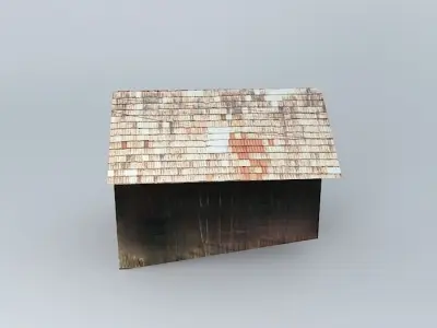 Workshop wooden house Free 3D model