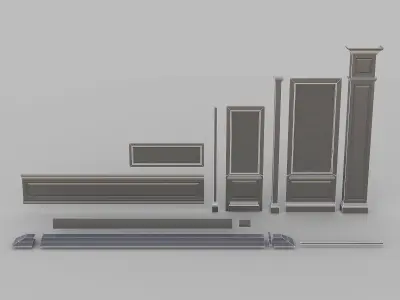 French shop  Low-poly 3D model