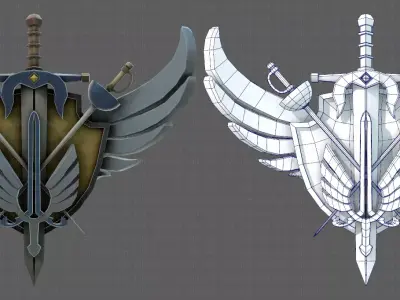 Symbol V01 Low-poly 3D model