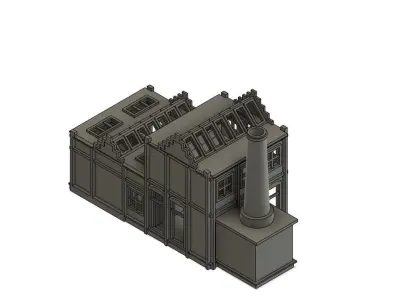 Small Town Brewery House - H0 Scale 3D print model