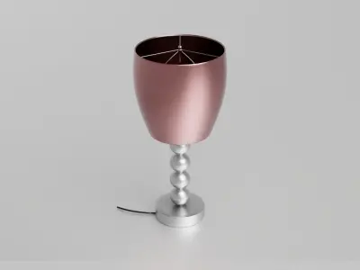 Metallic Table lamp Low-poly 3D model