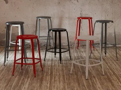 N Stool 60 and 75 3D model