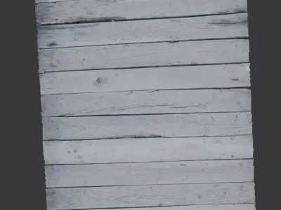  Weathered Wooden Planks Scan Low-poly 3D model