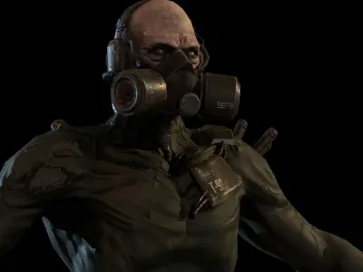 Mutant1 zombie Low-poly 3D model