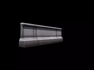  3d High Render Concrete Barrier Traffic Isolated 3D model